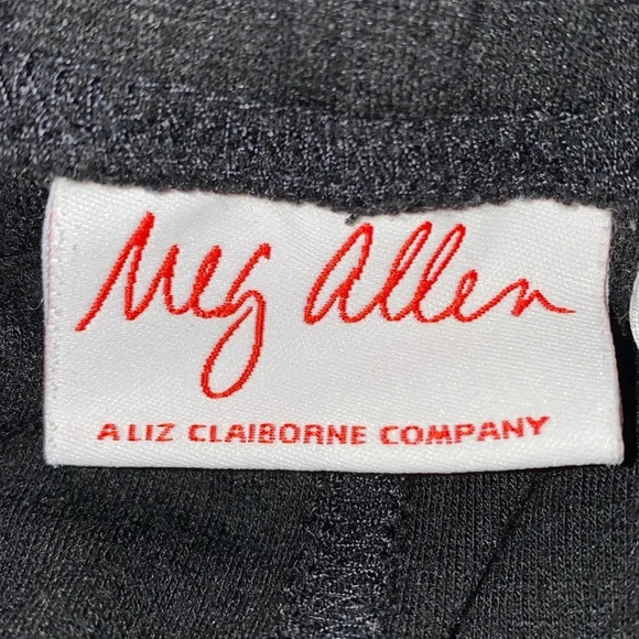 MEG ALLEN by Liz Claiborne black maxi slit skirt elastic waistband size M 8-10 - Picture 5 of 10